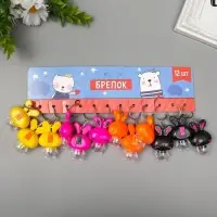 Фонарик свет на кольце "Зайка" мигает МИКС 5,5х3,5х2 см