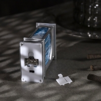 Светодиодная фигура &laquo;Серебристый фонарь с оленями&raquo; 7 &times; 13 &times; 3.5 см, пластик, батарейки AG13х3 (в комплекте), свечение тёплое белое