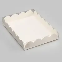 Коробка для печенья, белая, 25&times;18&times;4 см