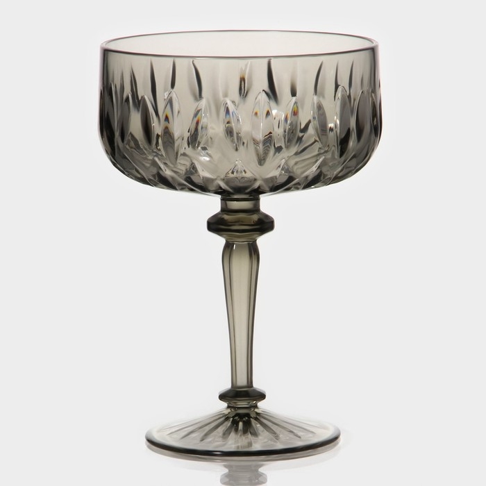 Креманка &laquo;Грани&raquo;, 400 мл, 11&times;15,5 см, цвет серый