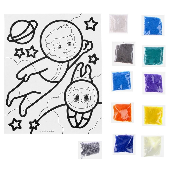 Набор для творчества: лунная фреска и волшебная вышивка &laquo;Космос&raquo;