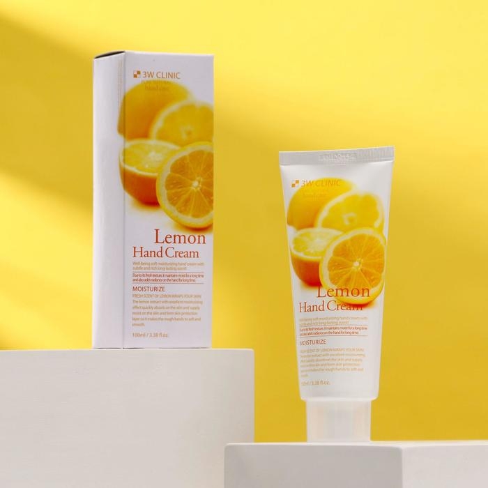 Увлажняющий крем для рук с экстрактом лимона 3W CLINIC Moisturizing Lemon Hand Cream, 100 мл Увлажняющий крем для рук с экстрактом лимона 3W CLINIC Moisturizing Lemon Hand Cream, 100 мл