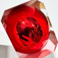 Оформительский шар Finery, 8 см, глянцевый красный