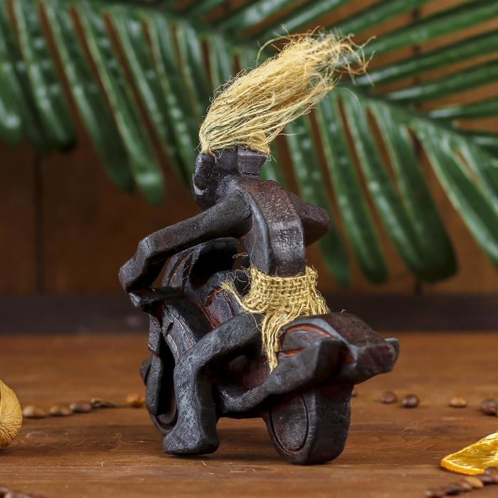 Сувенир &laquo;Абориген на байке&raquo;, 8&times;18&times;14 см, дерево