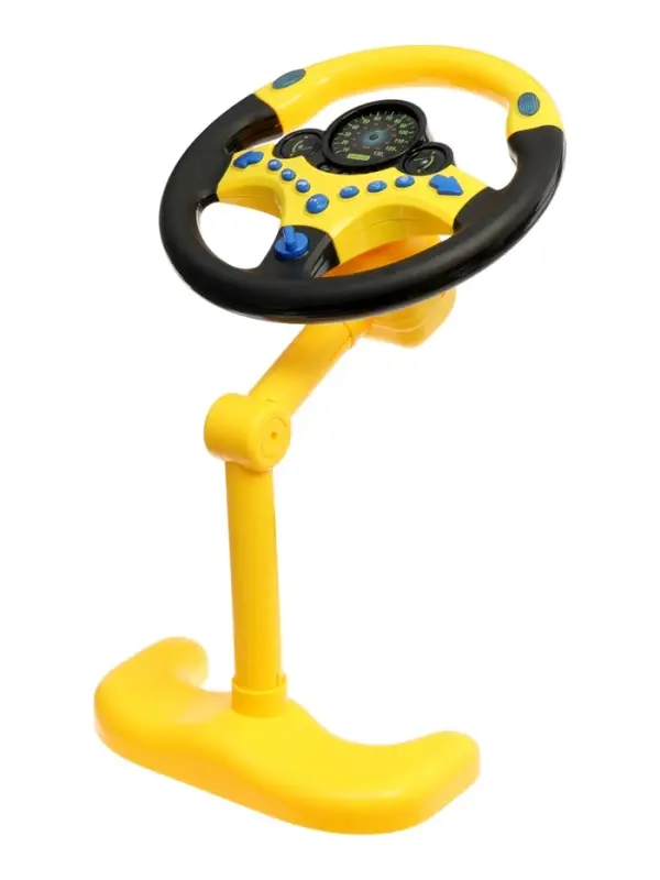 Руль музыкальный "Cупер водитель" с кронштейном, свет, звук