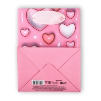 Пакет ламинированный &laquo;Сердца&raquo;, 9 &times; 12 &times; 6,5 см