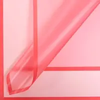 Пленка для цветов и букетов, матовая &laquo;Фриз&raquo;, красная, 57&times;57&plusmn;1 см