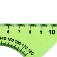 Треугольник Calligrata,12 см, 45&deg;, с транспортиром, пластик, прозрачный МИКС