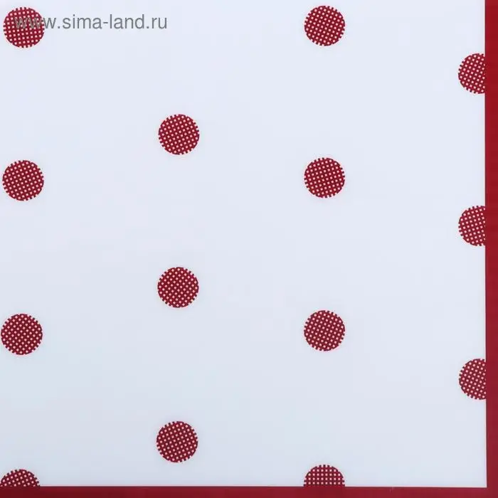 Плёнка для цветов, красный горох, 57&times;57 см