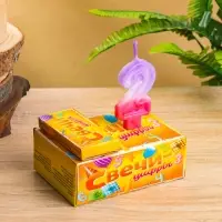 Свеча цифра "2" 8х3,75х1 см