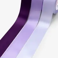 Набор лент атласных (3шт) 40мм*25&plusmn;1ярд(23м&plusmn;1м) №21/35/44 спектр фиолетовый ВБ АУ