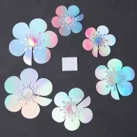 Топпер для торта &laquo;Цветы&raquo;, 6 шт., перламутр