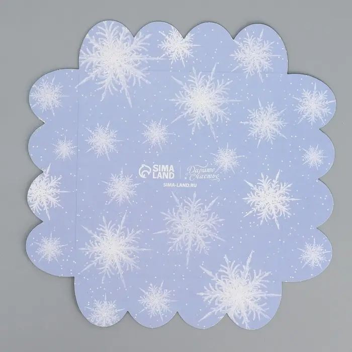 Коробка для кондитерских изделий с пластиковой крышкой &laquo;С Новым годом!&raquo;, 13 х 13 х 3 см