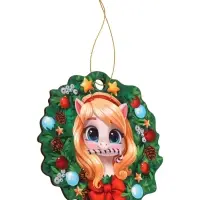 Подвеска новогодняя деревянная "Лошадка "