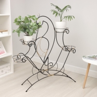 Подставка для цветов &laquo;Журавль&raquo;, d=17 см, цвет чёрный