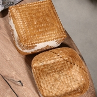 Корзинка плетеная "Манадо" бамбук 24х24х15 см, светлая