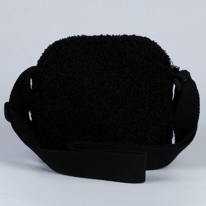 Сумка плюшевая &laquo;Мишка&raquo;, чёрная