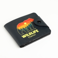 Кошелёк на кнопке, цвет чёрный Кошелёк на кнопке, цвет чёрный