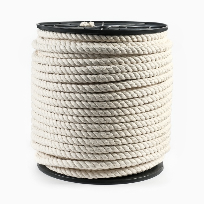 Канат хлопчатобумажный 14 мм (120 м) белый Канат хлопчатобумажный 14 мм (120 м) белый