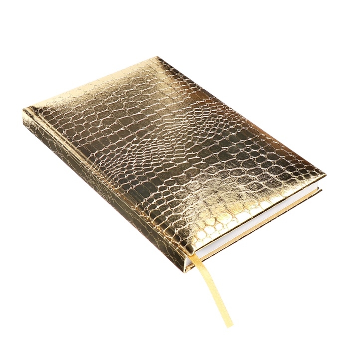 Ежедневник недатированный,ованный, A5, 136 листов, Attomex. Arkona, твердая обложка, бумвинил с поролоном, ляссе, блок 70%, золотой