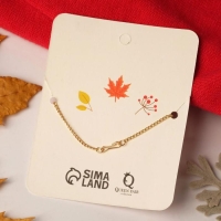 Кулон &laquo;Чек-лист на осень&raquo; кленовый лист, цвет зелёный в золоте, 45 см