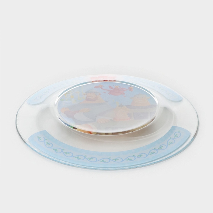 Тарелка стеклянная &laquo;Три Богатыря&raquo;, d=19,5 см