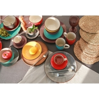 Тарелка керамическая обеденная Доляна &laquo;Морской мир&raquo;, d=27 см, цвет бордовый