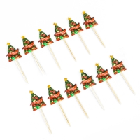 Новогодние шпажки &laquo;С Новым Годом&raquo;, ёлка, на новый год, набор 12 шт.