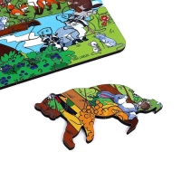 Пазл деревянный фигурный &laquo;Однажды в лесу&raquo;&lrm;, 60 элементов