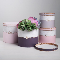 Набор коробок 4 в 1, упаковка подарочная, &laquo;Мрамор&raquo;, 14 х 14 х 13 - 20 х 20 х 17,5 см