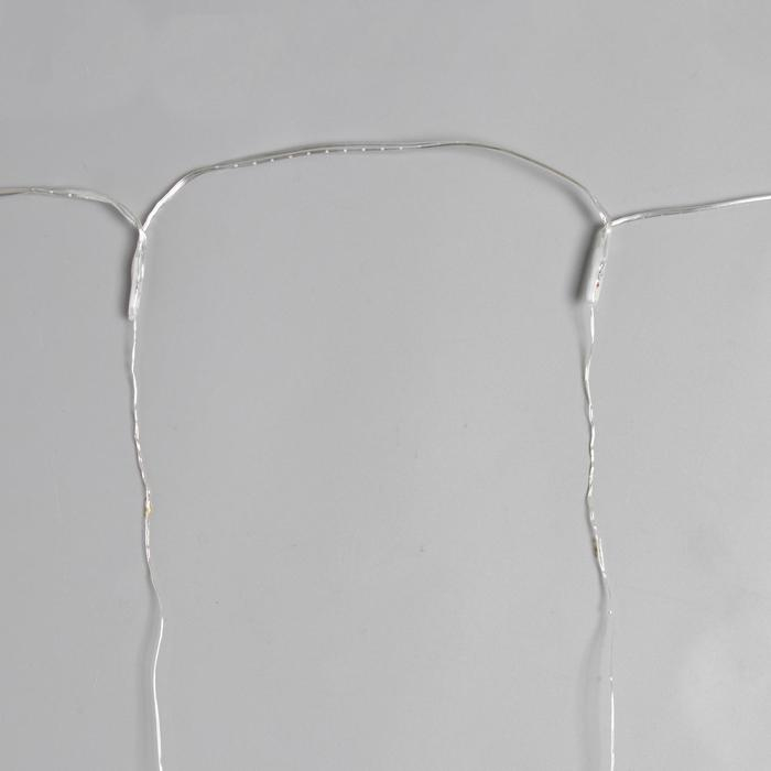 Гирлянда &laquo;Занавес&raquo; 2 &times; 3 м роса, IP20, серебристая нить, 450 LED, свечение мульти, 8 режимов, 220 В