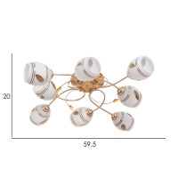 Люстра "Бриана" 8х40Вт Е27 Золото МОДЕЛЬ: 2800087 Люстра "Бриана" 8х40Вт Е27 Золото МОДЕЛЬ: 2800087