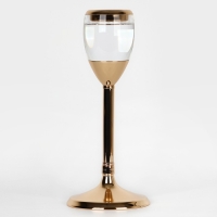 Подсвечник металл, стекло на 1 свечу &laquo;Безмятежность&raquo;, цвет золото 11 х 11 х 25.5 см