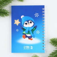 Подарочный набор новогодний блокнот на спирали, магнитные закладки 3 шт и ручка пластик &laquo;Чудеса рядом&raquo;