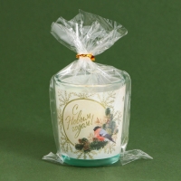 Новогодняя свеча в стакане &laquo;Новый год: С Новым годом!&raquo;, аромат шоколад