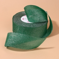 Лента парчовая, 40 мм, 23 ± 1 м, цвет зелёный №41 Лента парчовая, 40 мм, 23 ± 1 м, цвет зелёный №41