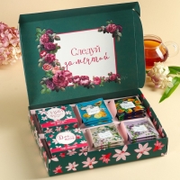 Набор с чаем «Расцветай от любви», весовой чай 40 г (2 шт. х 20 г)., чай в пакетиках 21,6 (12 шт. х 1,8 г). Набор с чаем «Расцветай от любви», весовой чай 40 г (2 шт. х 20 г)., чай в пакетиках 21,6 (12 шт. х 1,8 г).