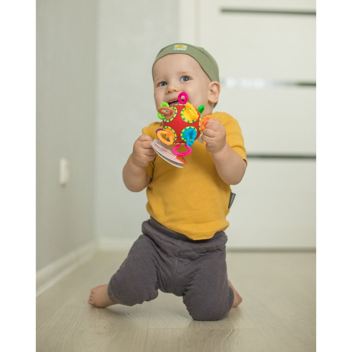 Развивающая игрушка - погремушка, &laquo;Шар - трещотка&raquo;, погремушка, цвет МИКС, Крошка Я