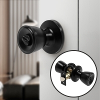 Защелка 1202, с фиксатором, цвет матовый черный Защелка 1202, с фиксатором, цвет матовый черный