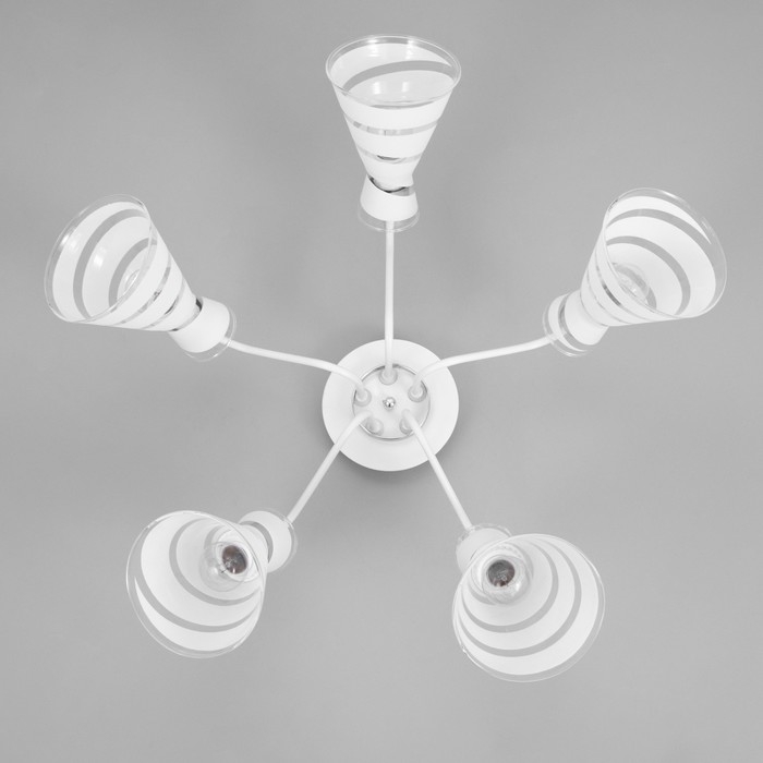 Люстра Люстра "Будущее" 5х60Вт Е27 Белый, хром 67х67х27,5