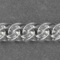 Цепочка для сумки, пластиковая, 17 × 23 мм, 120 см, цвет прозрачный Цепочка для сумки, пластиковая, 17 × 23 мм, 120 см, цвет прозрачный