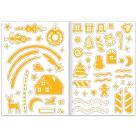 Светящиеся аппликации &laquo;Подарок Деда Мороза. Светятся в темноте&raquo;, 4 картинки, 12 стр.