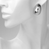 Серьги пластик &laquo;Капля&raquo; структура мах, цвет серебро