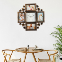 Часы настенные интерьерные, фоторамка - коллаж "Цветы", бесшумные, 42 х 42 см, 14 х 14 см Часы настенные интерьерные, фоторамка - коллаж "Цветы", бесшумные, 42 х 42 см, 14 х 14 см