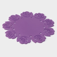 Подставка под горячее &laquo;Летний домик&raquo;, d=19 см, цвет фиолетовый