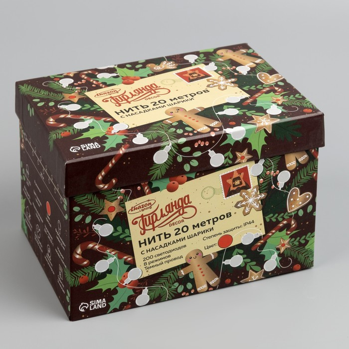 Гирлянда «Нить» 20 м с насадками «Шарики 1.5 см», IP44, тёмная нить, 200 LED, свечение красное, 8 режимов, 220 В Гирлянда «Нить» 20 м с насадками «Шарики 1.5 см», IP44, тёмная нить, 200 LED, свечение красное, 8 режимов, 220 В