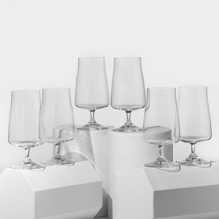 Набор бокалов для пива Alex, стеклянный, 380 мл, 6 шт Набор бокалов для пива Alex, стеклянный, 380 мл, 6 шт