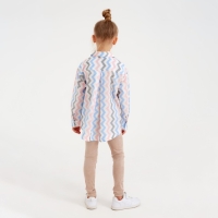 Рубашка для девочки MINAKU: Cotton Collection цвет белый, рост 110 Рубашка для девочки MINAKU: Cotton Collection цвет белый, рост 110