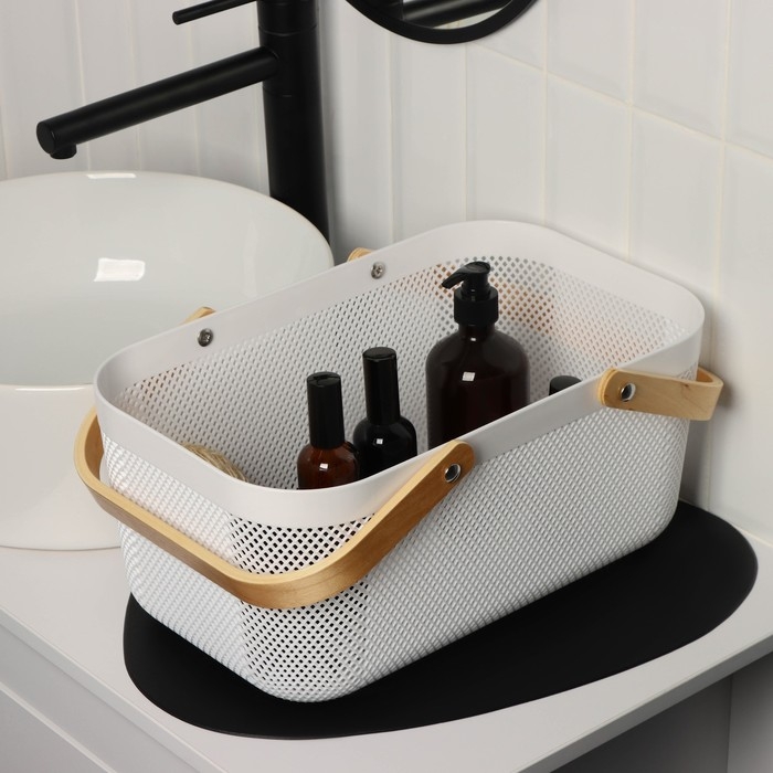 Корзина для хранения LaDо́m &laquo;Скандинавия&raquo;, 39&times;24,5&times;18 см, цвет белый