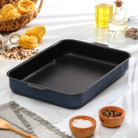 Набор противней &laquo;Лазоньера&raquo;, 3 предмета: 19&times;25 см, 23&times;30 см, 27&times;35 см, h=7 см, антипригарное покрытие, цвет синий